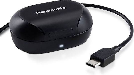Panasonic RZ-B120W In-ear Bluetooth Handsfree Ακουστικά με Αντοχή στον Ιδρώτα και Θήκη Φόρτισης Μαύρα