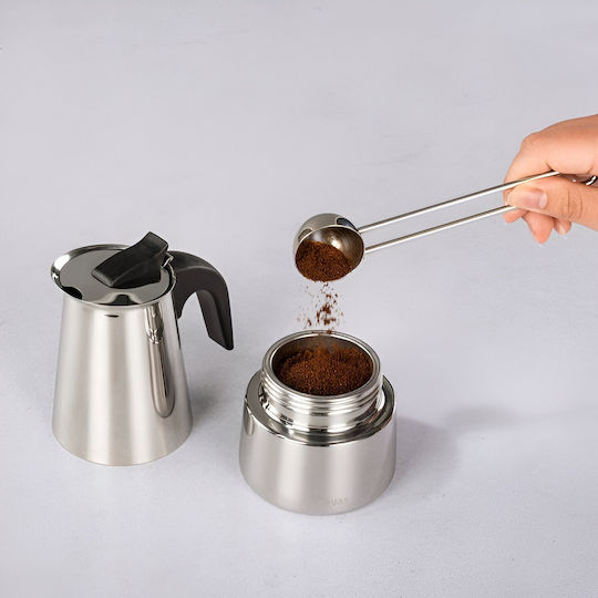 Xavax Ηλεκτρικό Μπρίκι Espresso 4cups Inox Ασημί