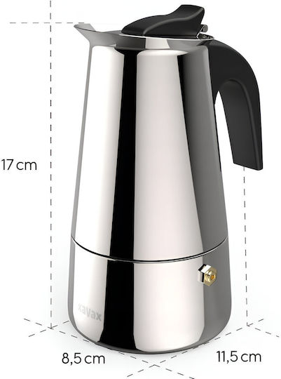 Xavax Ηλεκτρικό Μπρίκι Espresso 4cups Inox Ασημί