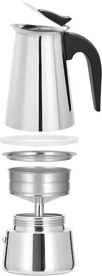 Xavax Ηλεκτρικό Μπρίκι Espresso 4cups Inox Ασημί