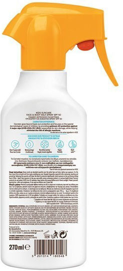Carroten Kids Waterproof Copii Crema de Soare Spray SPF50 270ml