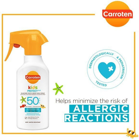 Carroten Kids Waterproof Copii Crema de Soare Spray SPF50 270ml