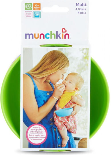 Munchkin Παιδικό Μπωλ Φαγητού Pastel 4τμχ