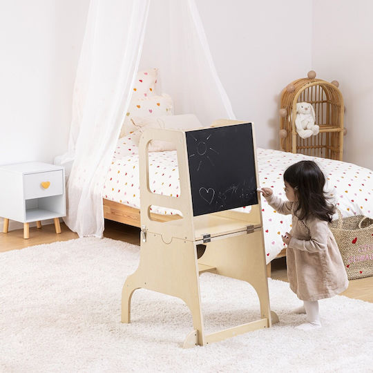 Learning Tower made of Wood Beige Atmosphera