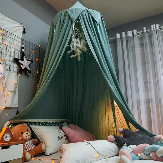 Herokids Κουνουπιέρα Δωματίου από Τούλι Πράσινη 65x270x400εκ.