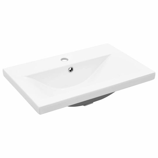 vidaXL Waschtisch mit Waschbecken, Spiegel & Säule L61xB18.5xH39.5cm Sonoma Oak