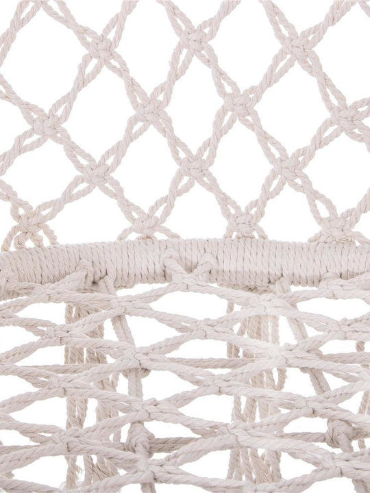 Leagăn Suspendat Fotoliu Din Material Textil Ecru Rezistent Până La 150kg L79xA80xÎ120cm