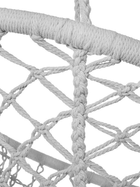 Leagăn suspendat fotoliu cu pernă material textil Gri Rezistență până la 150kg L79xL80xH120cm