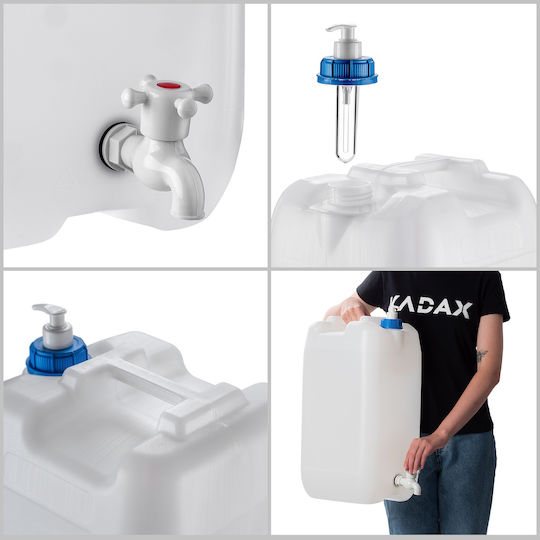 Recipient pentru apă Kadax, rezervor chiuvetă, distribuitor de lichid de săpun 30l cu robinet