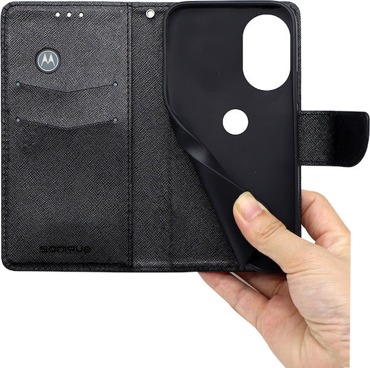 Sonique Trend Wallet Synthetic Leather Black (Moto G31)