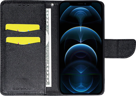 Sonique Trend Wallet Case for Motorola Edge 30 Neo 5G Black