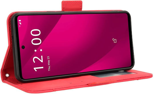 Husă cu clapetă T Phone 2 Pro 5G cu slot pentru card Roșu