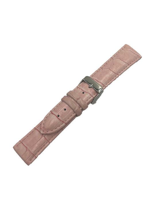 ByLeather Δερμάτινο Λουράκι Ροζ 22mm