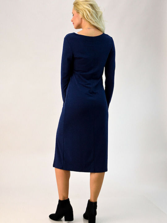 Rochie Midi Albastru Marin