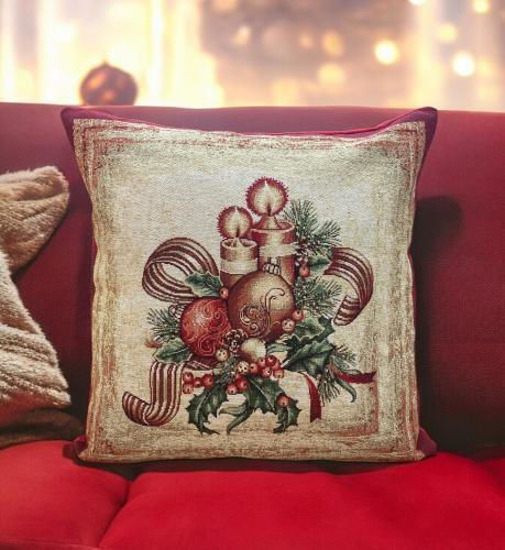 Linea Home Husă Decorativă de Crăciun pentru Pernă Pătrată 45x45buc