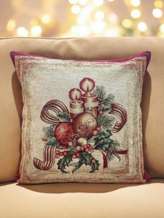 Linea Home Weihnachtsdekorativer Kissenbezug Quadratisch 45x45cm