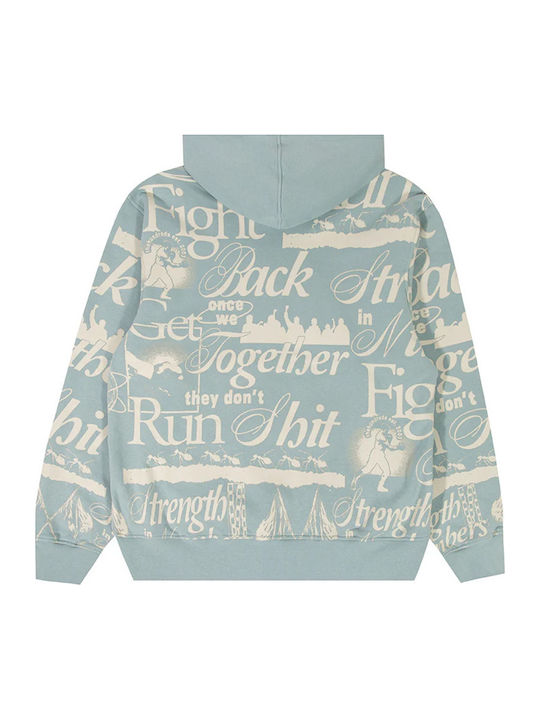 The Hundreds Φούτερ Light Blue με Κουκούλα