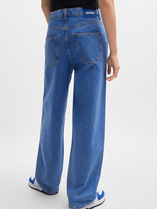 Hugo Women's Jean Trousers in Loose Fit Blue