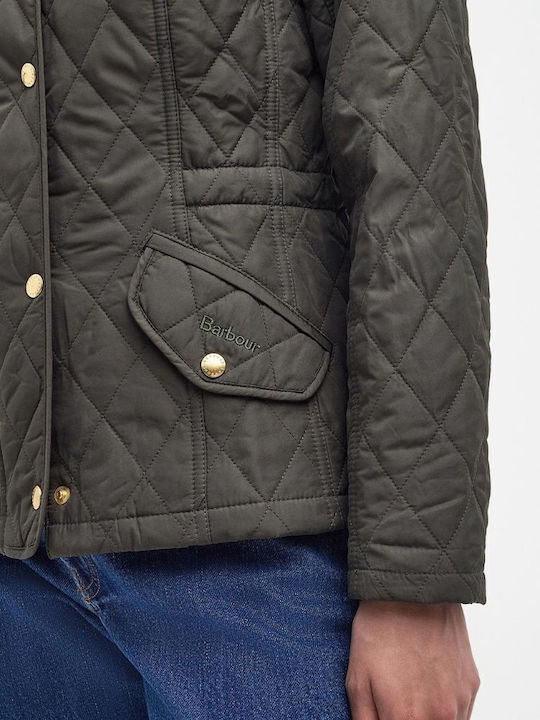 Millfire Kurz Damen Puffer Jacke für Winter Olive