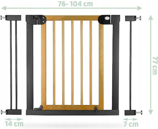 Nukido Ușă de siguranță din Metal în Culoare Negru 104x77cm 1buc