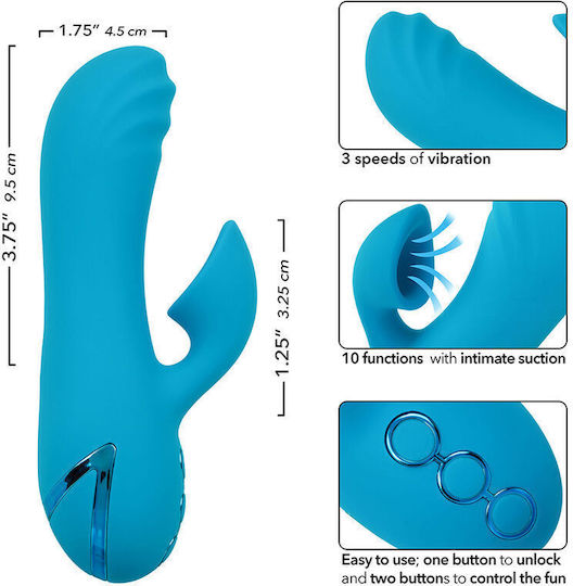 Calexotics Διπλός Δονητής 16cm Μπλε
