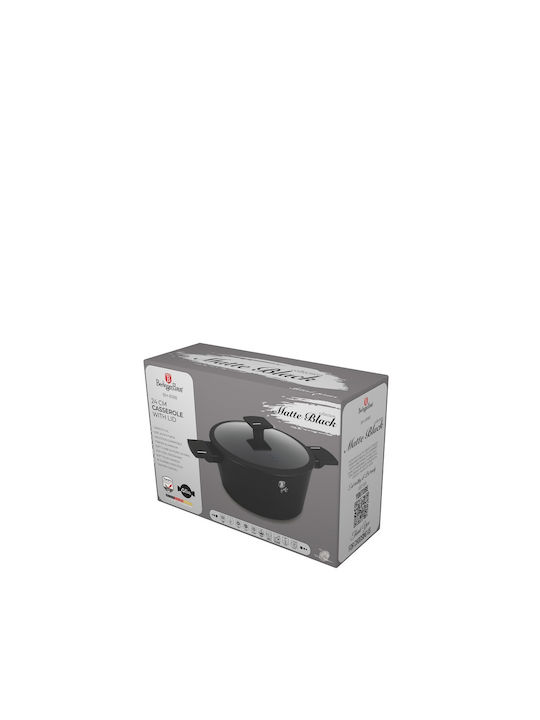 Matte Schwarze Collection Kochtopf aus Aluminium 24cm BH-8188