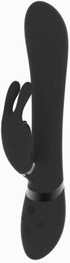 Vibrator Kaninchen mit Fernbedienung Schwarz