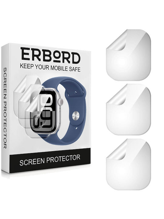 3x Φύλλο Υδρογέλης Erbord Apple Watch 10 42mm