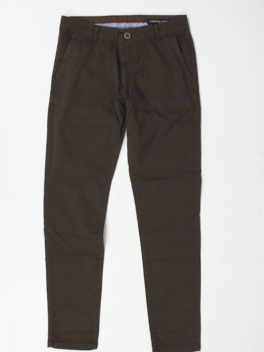 Trousers Chino Elastic in Straight Line Anthracite
