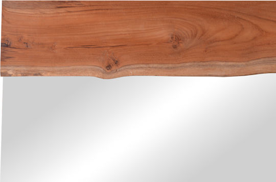Pakketo Riverine Oglindă de Perete cu Bej Ramă din Lemn 80x120cm 1buc