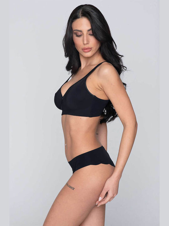 Luna Bra without Padding without Underwire Black