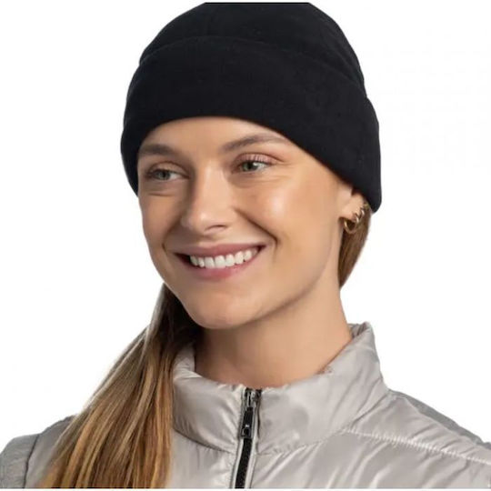 Polar Prints Beanie Γυναικείος Fleece Σκούφος Πλεκτός σε Μαύρο χρώμα