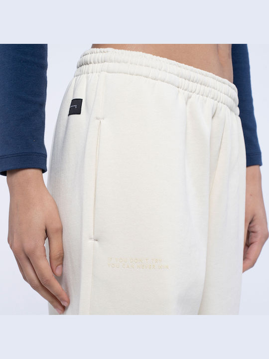 Jogginghose Jogger Vlies Beige