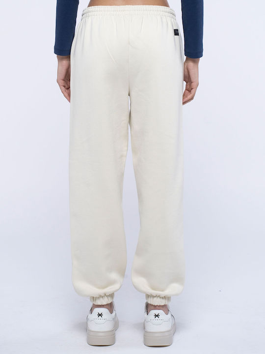 Jogginghose Jogger Vlies Beige