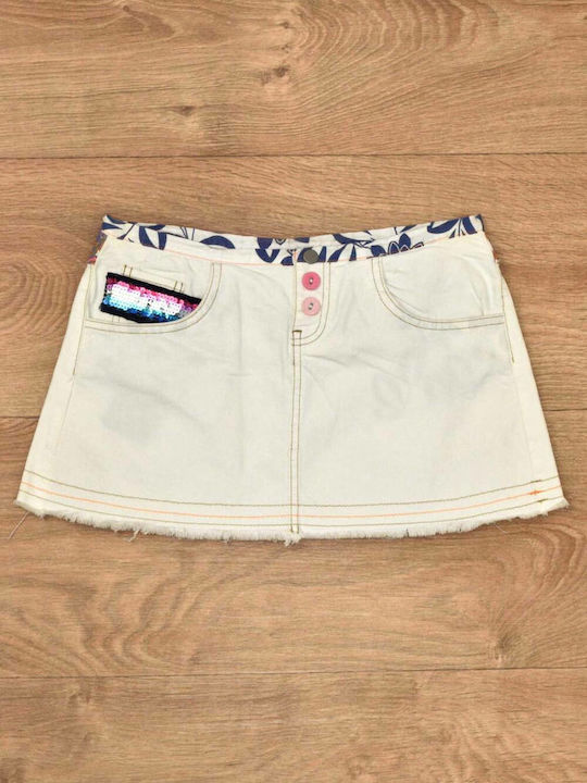 Potre Denim Skirt white