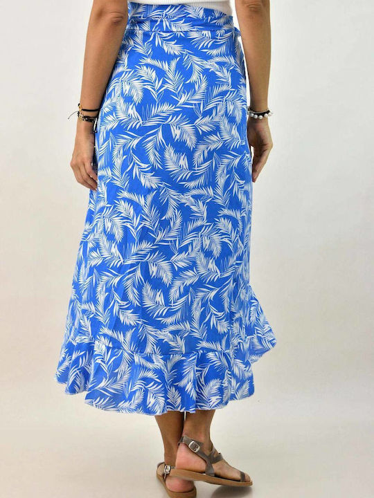 Potre Maxi Skirt Envelope Floral Blue