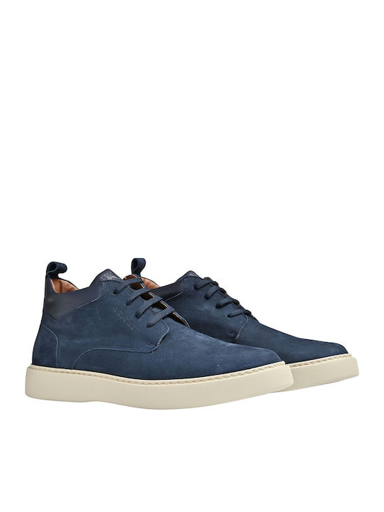 Leder Blau Herrenstiefel