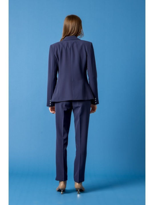 Passager Women's Waisted Blazer Blue