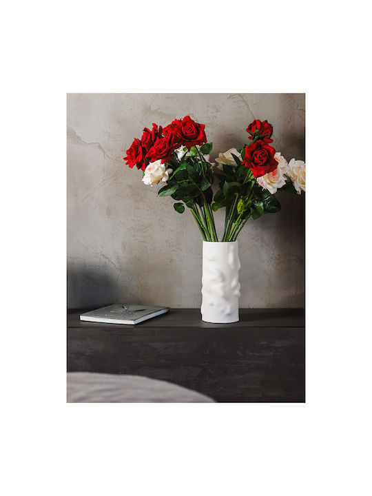 Koart Decorative Vase Alcyone White 13.5x5x28cm