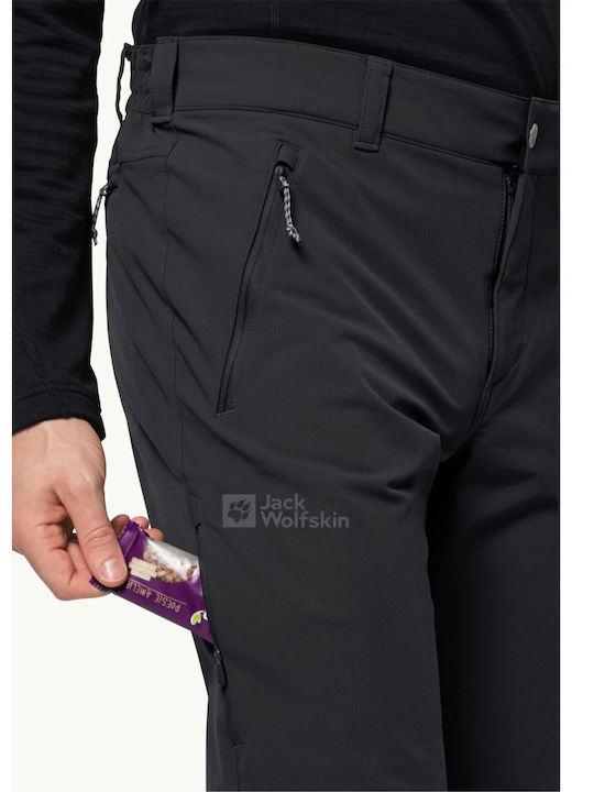 Jack Wolfskin Activate Xt Ανδρικό Μακρύ Παντελόνι Πεζοπορίας Μαύρο