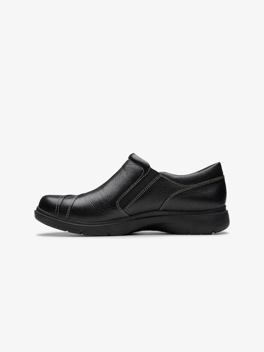 Clarks Leder Damen Mokassins in Schwarz Farbe