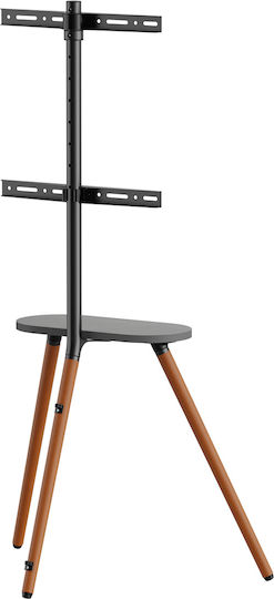 Brateck FS28-44F-04 Βάση Τηλεόρασης Δαπέδου έως 65" και 35kg Ασημί
