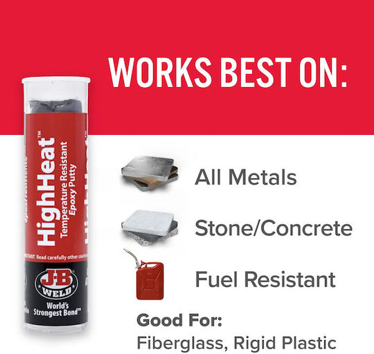 J-B Weld HighHeat Epoxidkitt Zweikomponenten-Epoxidkleber 57g Grau