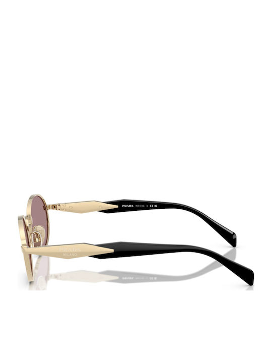 Prada Unisex Γυαλιά Ηλίου με Χρυσό Μεταλλικό Σκελετό και Ροζ Φακό PR65ZS ZVN20I