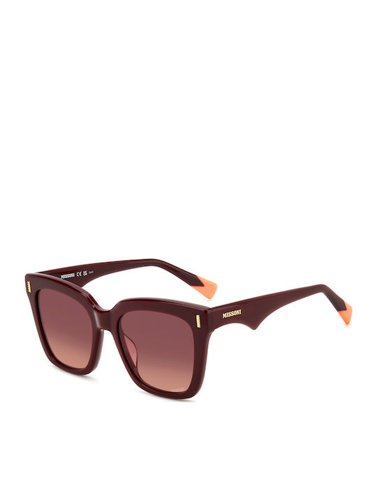 Missoni Women's Sunglasses with Burgundy Plastic Frame and Burgundy Gradient Lens MIS 0206/G/S LHF/3X