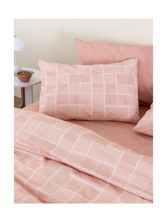 Palamaiki Fl6249 Pillowcase Set with Envelope Cover Pink 52x72cm.