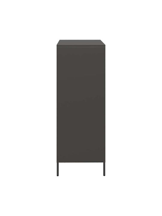 Office Storage Metal Drawer Black Velvet-Black Metal L39xW35xH103.5cm