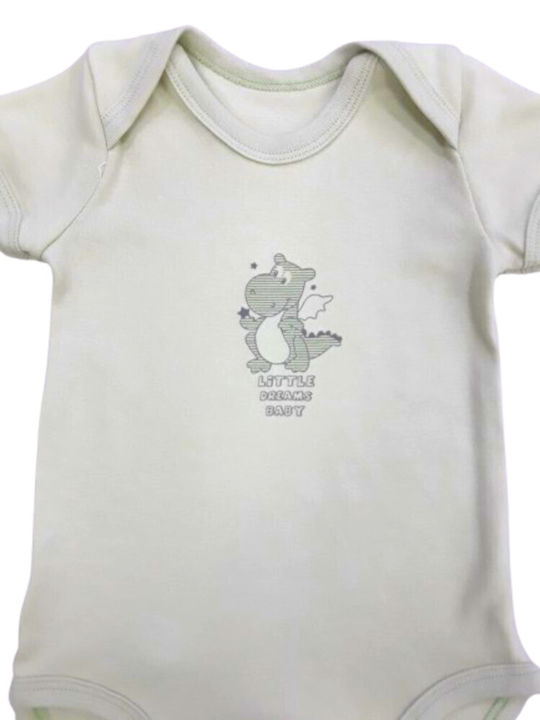 Pretty Baby Baby Bodysuit Short-Sleeved Green Dino