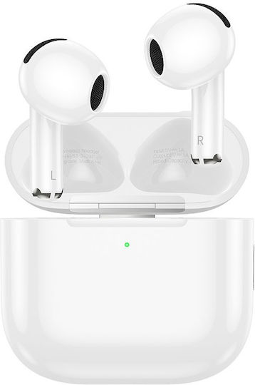Borofone BW83 Earbud Bluetooth Handsfree Ακουστικά με Θήκη Φόρτισης Λευκά