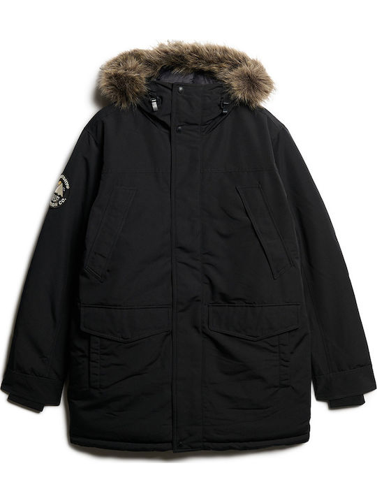 D3 Ovin Everest Winter Jacke Parka Jet Black